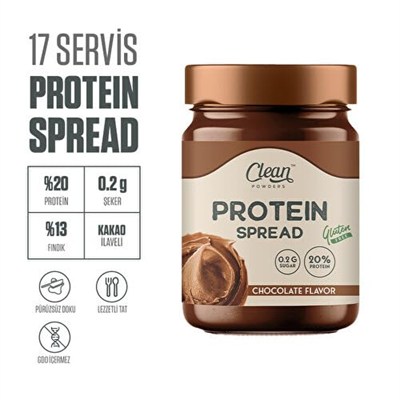Clean Powders Proteinli Çikolatalı Fındık Kreması (Protein Spread) 350 Gr