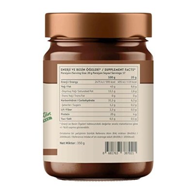 Clean Powders Proteinli Çikolatalı Fındık Kreması (Protein Spread) 350 Gr