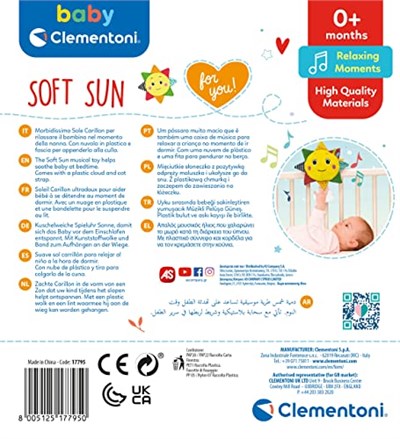 Clementoni 17795 Ba - Müzikli Pelüş Güneş