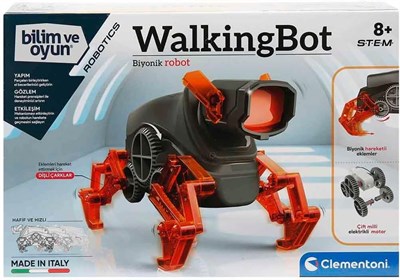 Clementoni - 64441 - Robotik Laboratuvarı - Walkingbot, 40 Parça, 27.6 x 6 x 18.8 cm