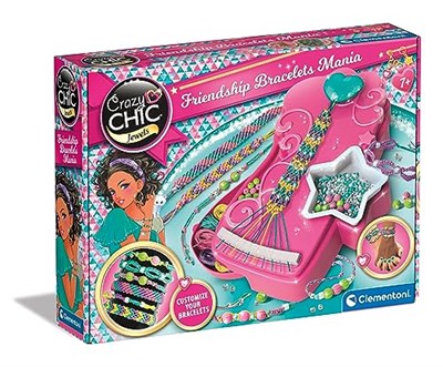 Clementoni - Crazy Chic-My Beads Lab-Kit Te, 7 yaşında oyun, çocuk bilekliği, yaratıcı el sanatları - İtalyada üretilmiştir, çok dilli, 18785