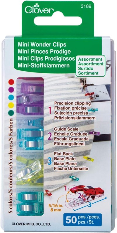 Clover Mid (h17,4,10) Stoffklammern içerik Wonder klips, 100 adet