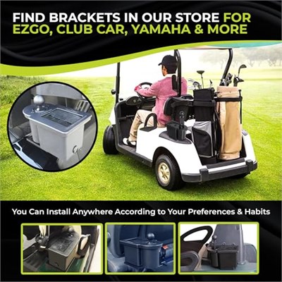 Club Clean - Original Ball and Club Cleaner/Washer with Universal Bracket for Golf Cars - Home Use - Single Chamber