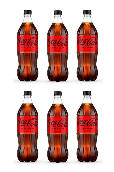 Coca-Cola Zero Şeker, 1 Litre, 6lı Paket