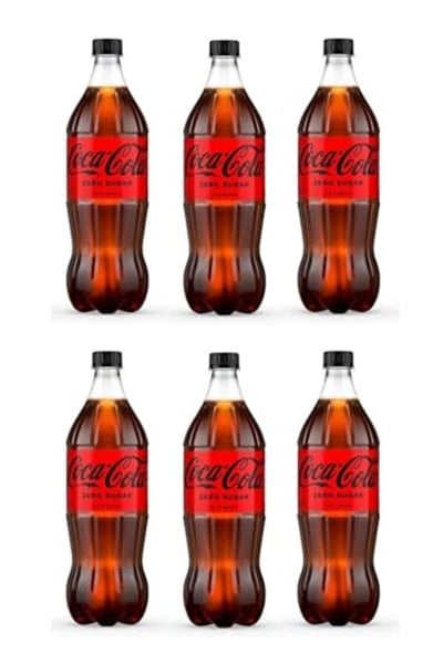 Coca-Cola Zero Şeker, 1 Litre, 6lı Paket
