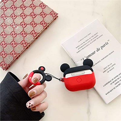Cocomii 3D AirPods Pro Kılıf - 3D Karikatür - İnce - Hafif - Mat - Anahtarlık Halkası 3D Karikatür Karakterler Karikatür - Lüks Estetik Kulaklık Kılıfı Apple AirPods Pro (Minnie) ile Uyumlu