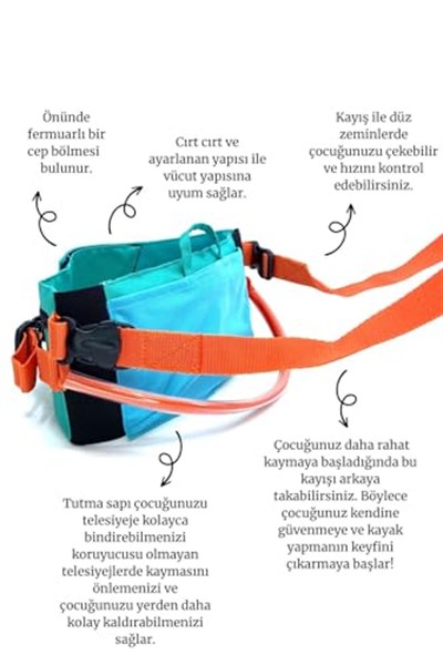 Çocuk Kayak Kemeri Snowboard Bağlantı Koşum