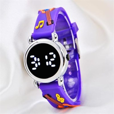 Çocuk Kol Saati Pinkoli Gitar Nota Figürlü (04-09 Yaş) Led Bileklik ST-304152