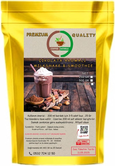 Coffee Naturelle Aromalı Toz Milkshake & Smoothie & Frappe (Çikolata)