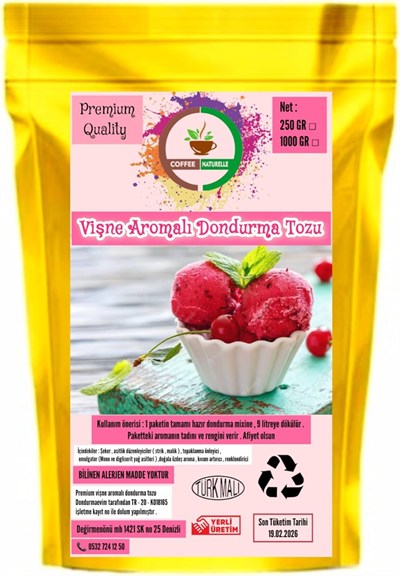 coffee naturelle dondurma aromaları (Vişne)
