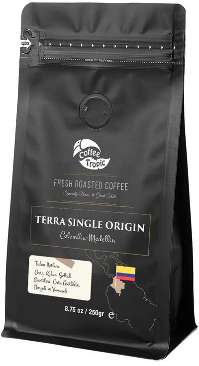 Coffeetropic Terra Single Origin Colombia Medellin 250 Gr Öğütülmüş-Filtre Kahve