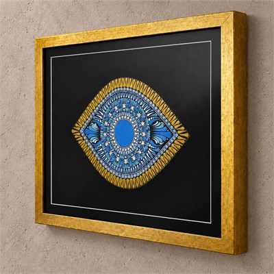 Coho Objet Coho Art Nazar Göz Sembolü - Çerçeveli