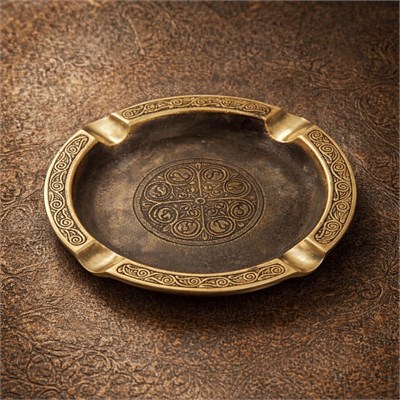 Coho Objet Coho Brazen Antique İşlemeli Döküm Puro Küllüğü