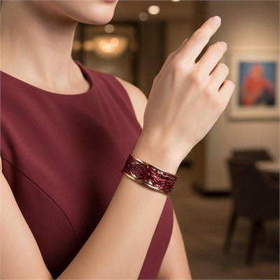 Coho Objet Coho Velvet Passion Renkli Bakır Bileklik
