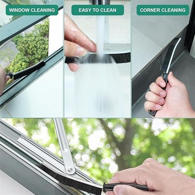 Çok Amaçlı Mini Tel Fırça 4lü Set, Bakır, Demir ve Sert Plastik Uçlu, Ocak ve Fayans Arası Pencere Rayı ve Mutfak Lavabo Kenarı, Dar Alanlar İçin Ergonomik Temizlik Aparatı İnce Dip Köşe Temizleme