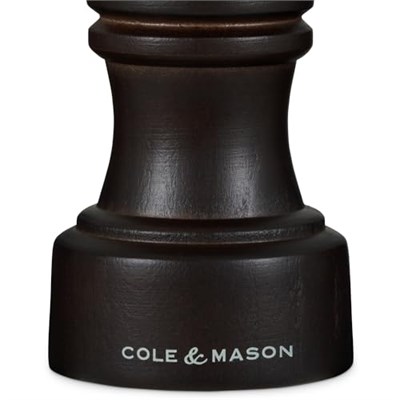 Cole & Mason H233056 Hoxton Çikolata Ahşap Tuz ve Karabiber Değirmeni Seti, Hassas + Karbon/Seramik Mekanizmaları, Ayarlanabilir Öğütmeli Tuz ve Karabiber Değirmenleri, Kayın Ağacı, 104 mm, Hediye
