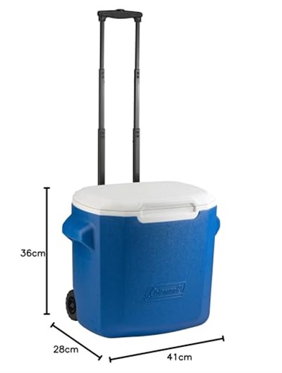 Coleman Pasif soğutma kutusu 16 QT/28QT Performance Wheeled Cooler, Thermobox 15/26 l kapasite, tekerlekli mobil buz kutusu