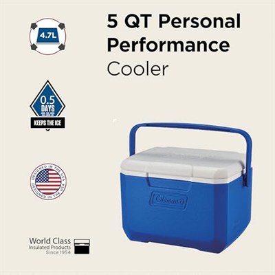 Coleman Performance 6 Personal Khlbox, passive kleine Thermobox fr Essen und Getrnke, Eisbox mit Griff, Khlleistung bis zu 9 Stunden