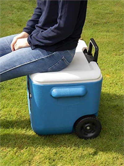 Coleman Poly-Lite Yalıtımlı Tekerlekli Cooler Taşınabilir Soğutucu Kamp Buzluğu 46 LT, 50 QT 3 Gün Soğuk