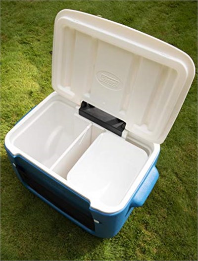 Coleman Poly-Lite Yalıtımlı Tekerlekli Cooler Taşınabilir Soğutucu Kamp Buzluğu 46 LT, 50 QT 3 Gün Soğuk