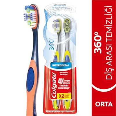 Colgate 360° Interdental 1+1 Orta Diş Fırçası