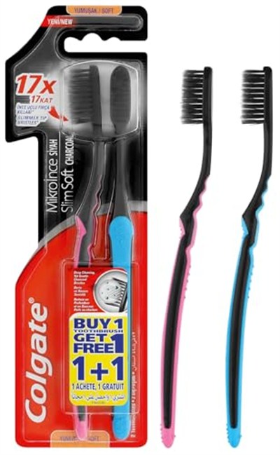 Colgate Mikro İnce Siyah 2li Diş Fırçası