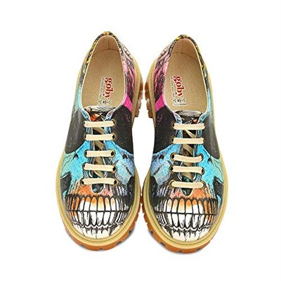 Colored Skull Oxford Ayakkabı WTMK6515