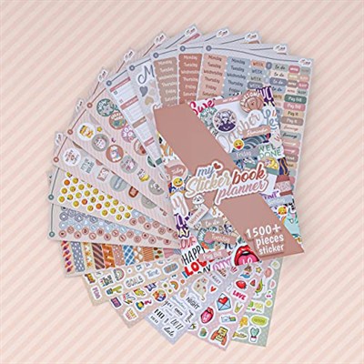 colortouch Planner Sticker Set - 1500+ Adet Çıkartma - Takvim, Ajanda, Günlük, Planlayıcı, Not Defteri, Journal için Düzenleyici Etiketler - Scrapbook Sticker - Stickeralbum - 3 Aylık Sticker Book
