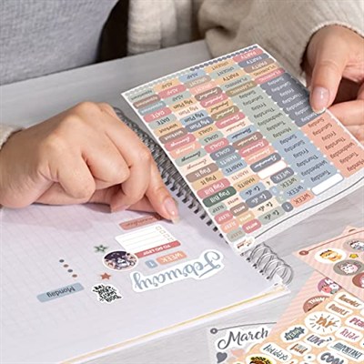 colortouch Planner Sticker Set - 1500+ Adet Çıkartma - Takvim, Ajanda, Günlük, Planlayıcı, Not Defteri, Journal için Düzenleyici Etiketler - Scrapbook Sticker - Stickeralbum - 3 Aylık Sticker Book