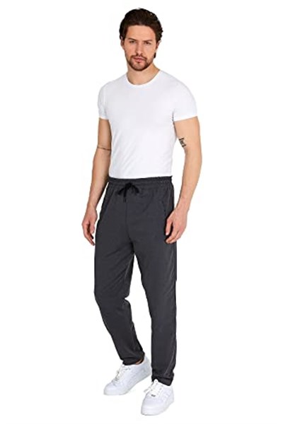 COMEOR Eşofman altı erkek pamuk eşofman altı – spor pantolonu, jogging pantolonu, erkek çocuk boş zaman pantolonu, fermuarlı cepler