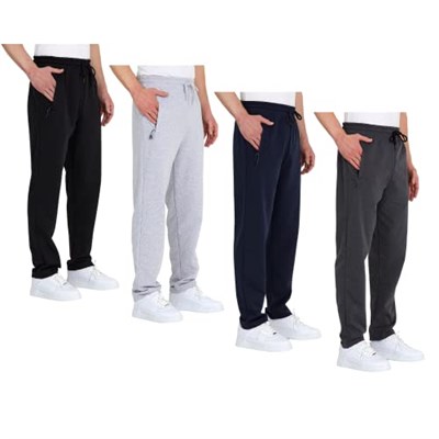 COMEOR Eşofman altı erkek pamuk eşofman altı – spor pantolonu, jogging pantolonu, erkek çocuk boş zaman pantolonu, fermuarlı cepler