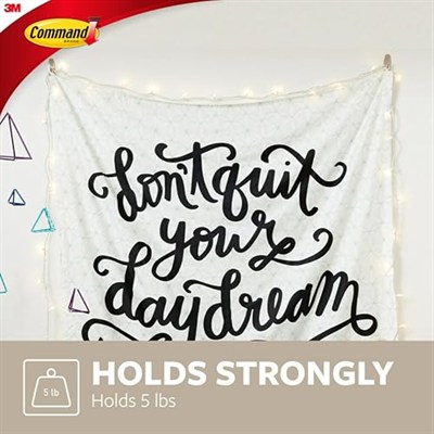 Command Büyük Tasarımcı Kanca, 5 lbsye kadar tutar, 2 Command Şeritli 1 Duvar Kancası, Fırçalanmış Nikel Rengi, Yaşam Alanlarında Süslemeleri Asmak için Hasarsız Asma Kancaları