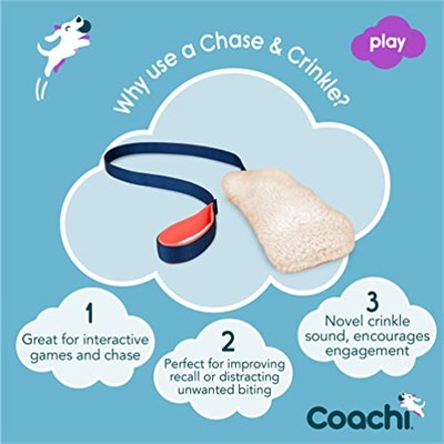 Company of Animals Coachi Chase & Crinkle - Chase & Play için Eğlenceli Bir Zenginleştirme Köpek Oyuncağı. Yumuşak ve Kırışıklı, Hafif, Öd - Seçenekler: Chase & Kırışıklık, Tuggi Helix, Tuggi Postu...