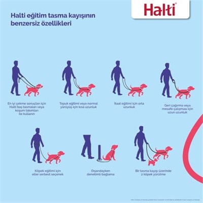 Company of Animals Halti Köpek Eğitim Kayışı, Küçük Boy Kırmızı, 2 m