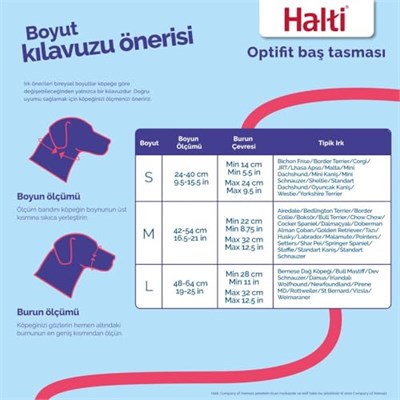 Company of Animals Halti Optifit Baş Tasması - Dolgulu Burun Bandı, Ayarlanabilir ve Yansıtıcı, Küçük Köpekler için Profesyonel Çekme Önleyici Eğitim Yardı - Seçenekler: Küçük (3 paketi), large, Küçük