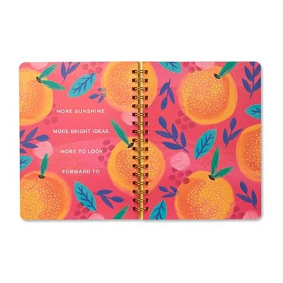 Compendium Spiral Defter - Oh, Happy Day — 192 Çizgili Sayfalı Tasarımcı Spiral Defter, Kolej Çizgili, 18,5 cm G x 22,5 cm Y