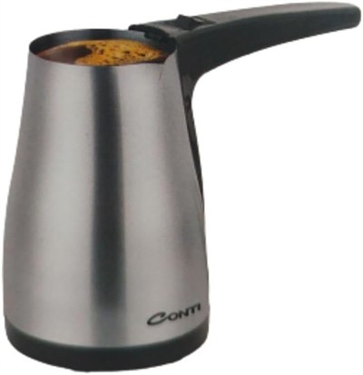 Conti CKC-321 Crazy Elektrikli Çelik Cezve Antrasit – 1000W Türk Kahvesi Makinesi, Paslanmaz Çelik Gövde, Gizli Rezistans, 5 Fincan / 400 ml, Susuz Çalışma Emniyetli (R.Gold)
