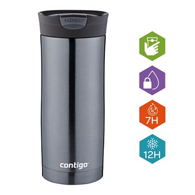 Contigo Huron Snapseal Termos Bardak 470 mL Gri