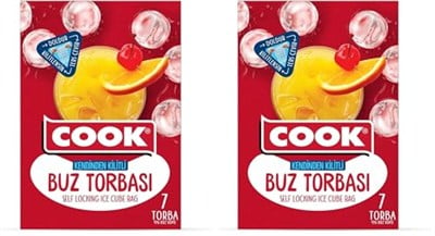 Cook Buz Torbası, Kendinden Kilitli (7 Adet/Kutu içi) 2li paket