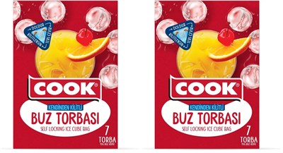 Cook Buz Torbası, Kendinden Kilitli (7 Adet/Kutu içi) 2li paket