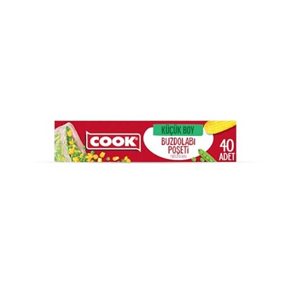 Cook Buzdolabı Poşeti, 20 x 30 cm, 40 Yaprak, Şeffaf
