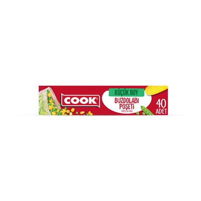 Cook Buzdolabı Poşeti, 20 x 30 cm, 40 Yaprak, Şeffaf