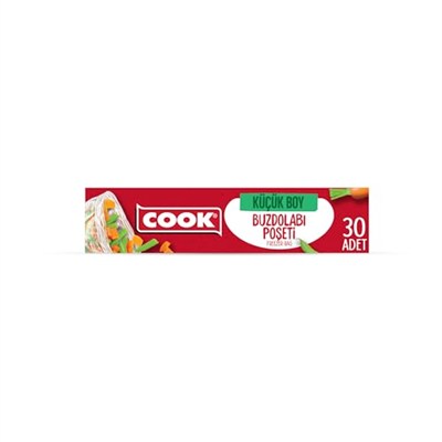 Cook Buzdolabı Poşeti Küçük Boy 20 x 30 cm (30 Adet/Kutu içi)