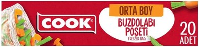 Cook Buzdolabı Poşeti, Orta Boy, 24 x 38 cm, 20 Yaprak