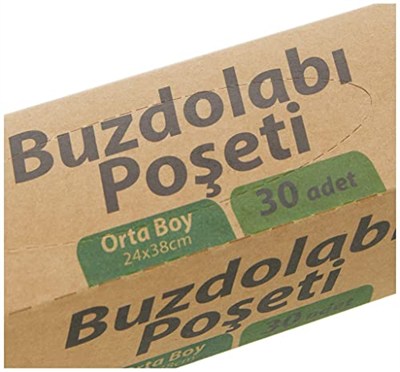 Cook Doğada Çözünür Buzdolabı Poşeti, Orta Boy, 24 x 38 cm, 30 Yaprak