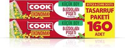 Cook Ekonomik Buzdolabı Poşeti, Küçük Boy, 20 x 30 cm, 160 Yaprak