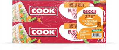 COOK Hediyeli 3+1 Orta Boy Buzdolabı Poşeti