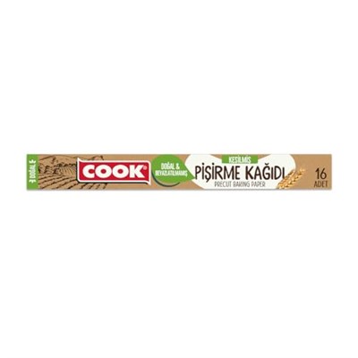 Cook Kesilmiş Doğal Pişirme Kağıdı, 37 x 42 cm, 16 Yaprak - Seçenekler: 36x42 cm, 36x42 cm (2 paketi)