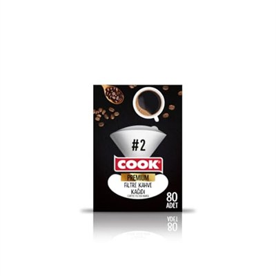 Cook Premium Filtre Kahve Kağıdı, Ebat 2, 80 Adet