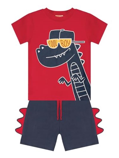 Cool Dino Erkek Çocuk T-shirt Şort Takım